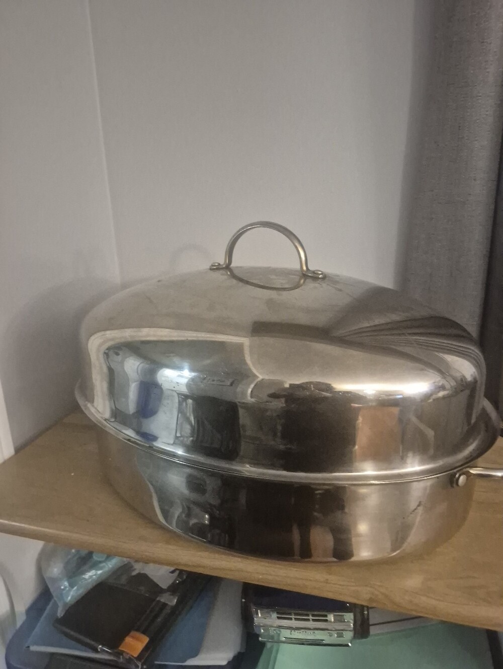Stainless Steel Roasting Pan with Lid - Silver